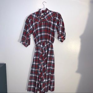 Vintage plaid 1950 style dress